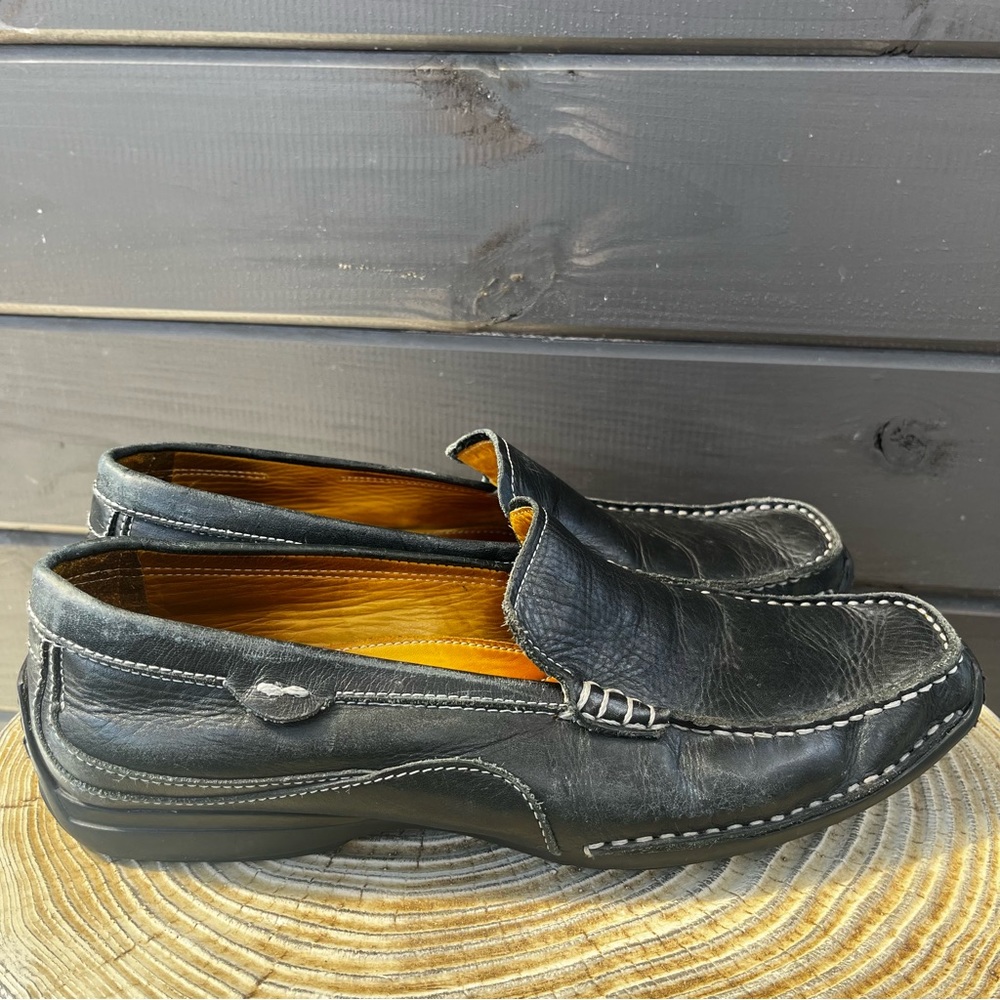 Bacco Bucci black leather driving moccasin